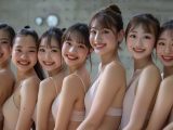 愛媛県　体操部　集合写真　#部活　#新体操部　#体操部　#AI美少女　　
